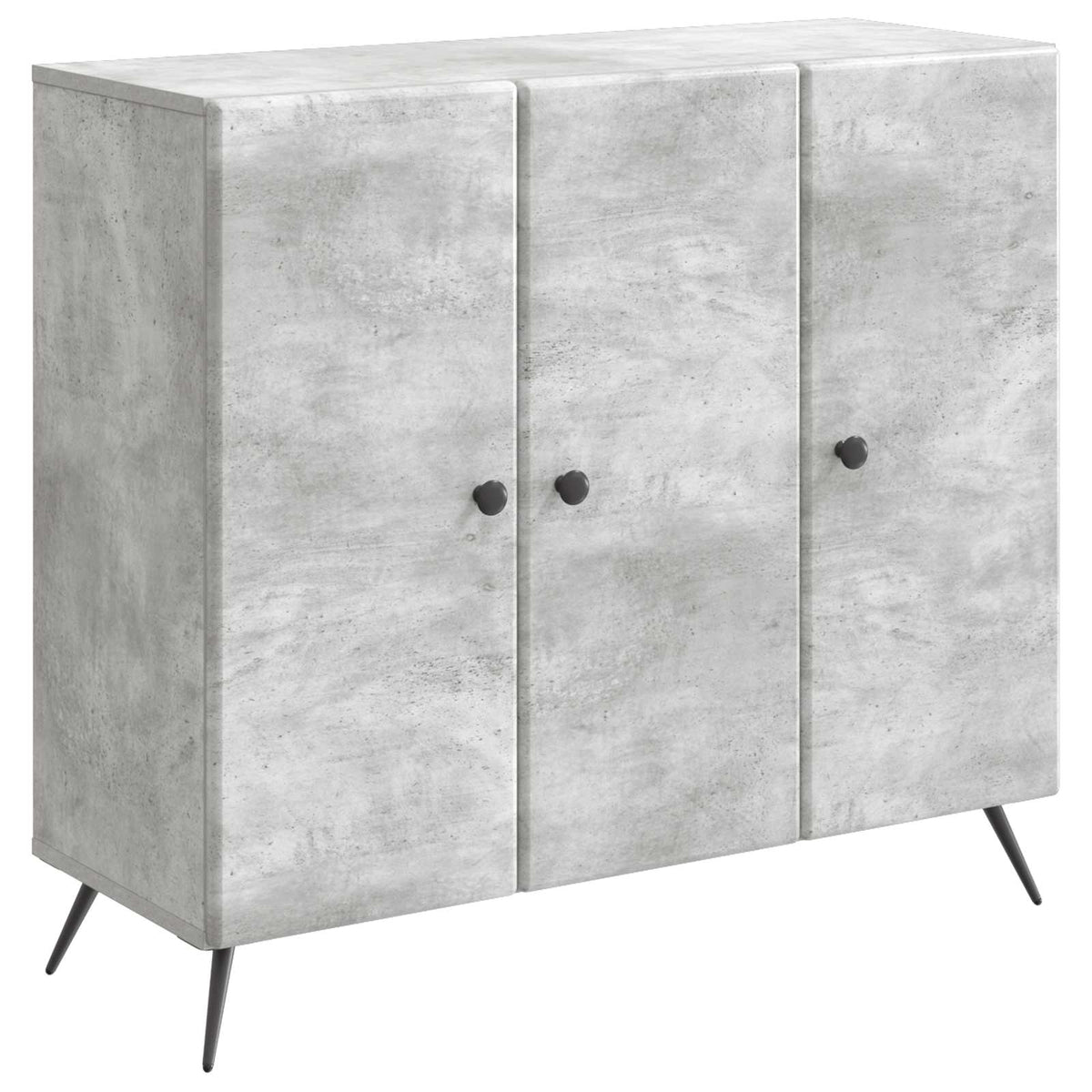 Sideboard Betongrau 89 x 34,5 x 80 cm Holzwerkstoff