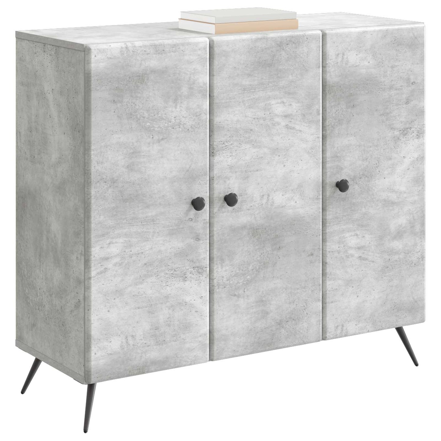 Sideboard Betongrau 89 x 34,5 x 80 cm Holzwerkstoff