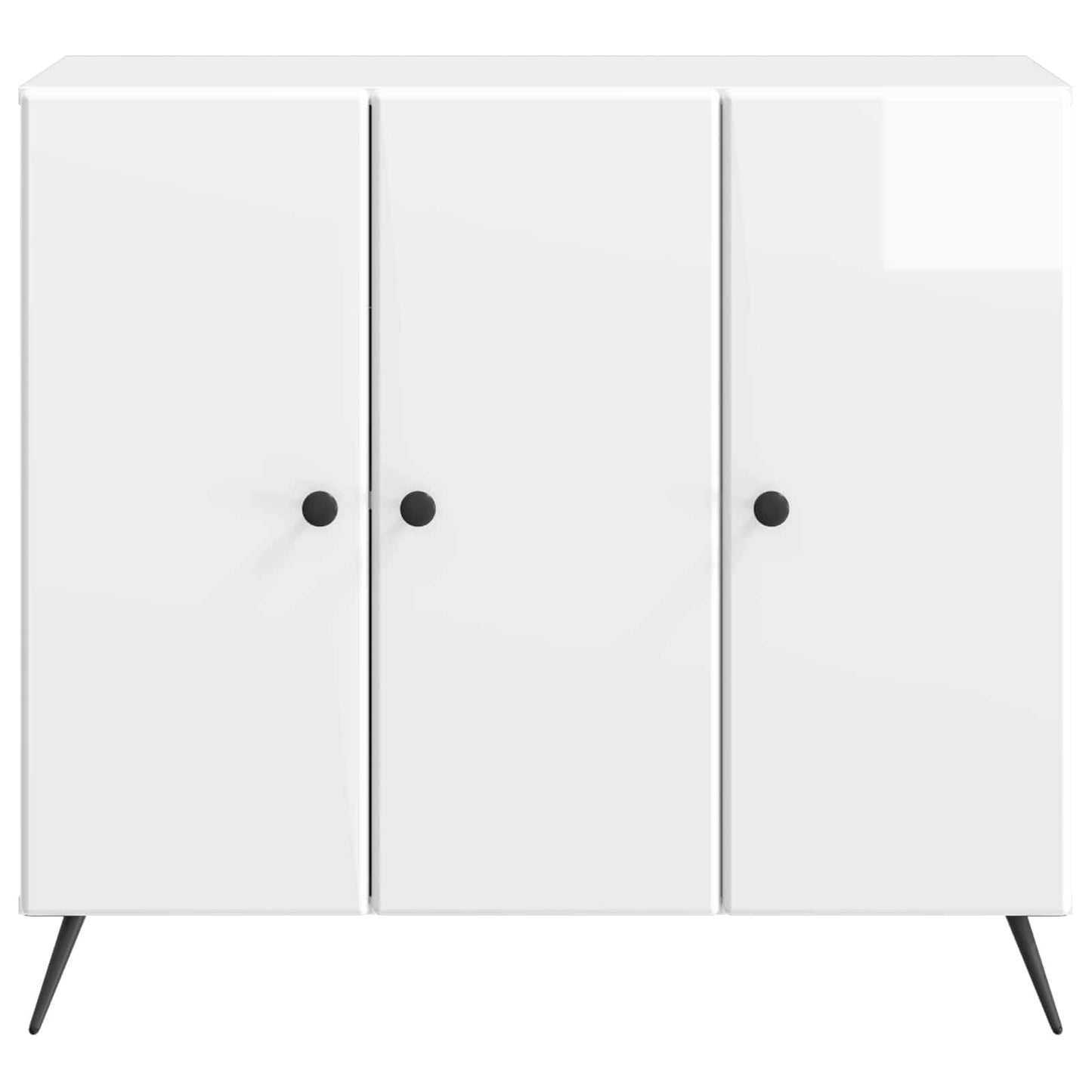 Sideboard Hochglanz Weiß 89 x 34,5 x 80 cm Holzwerkstoff