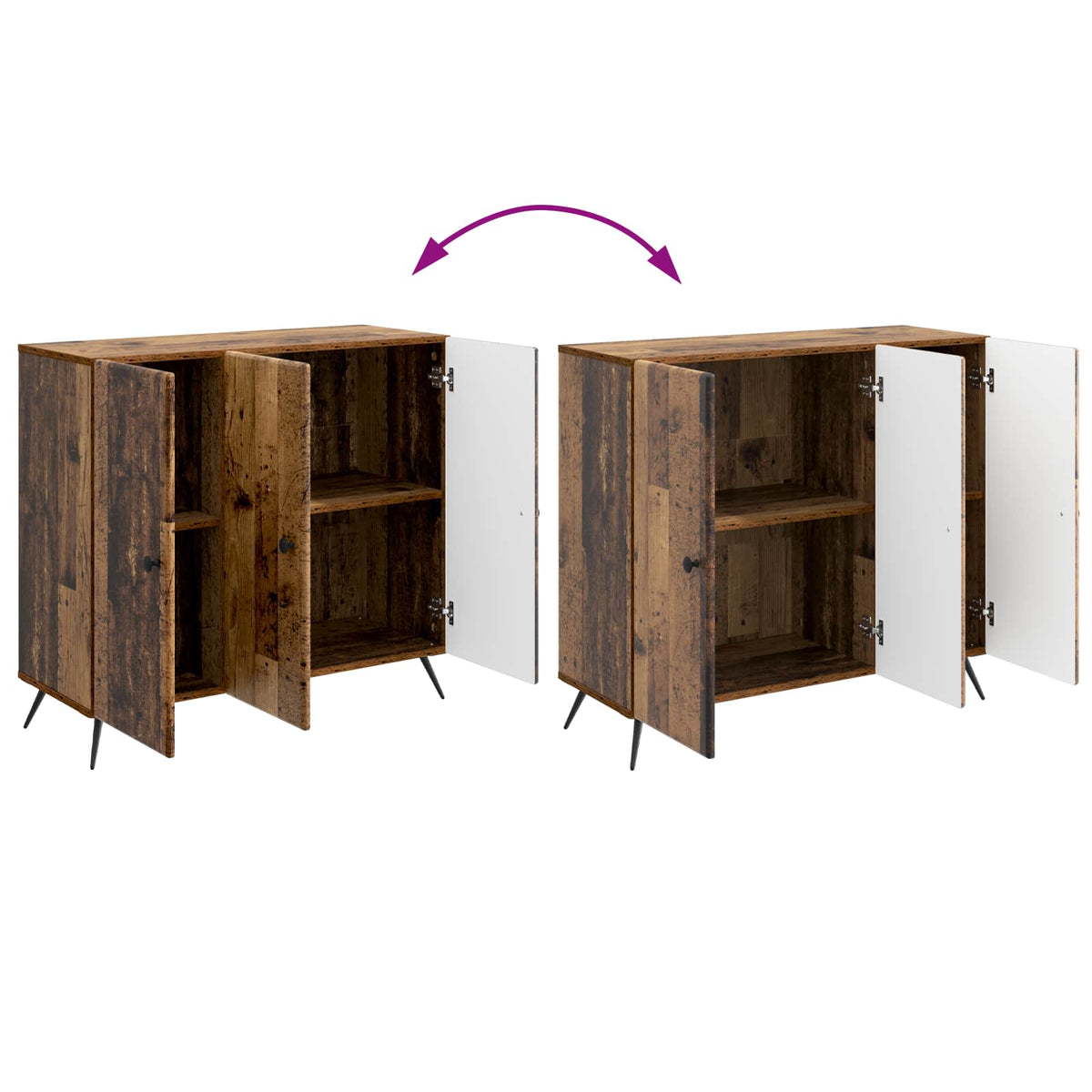 Sideboard Altholz 89 x 34,5 x 80 cm Holzwerkstoff