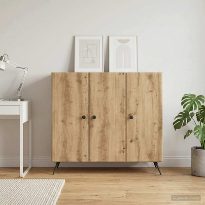 Sideboard Artisan-Eiche 89 x 34,5 x 80 cm Holzwerkstoff