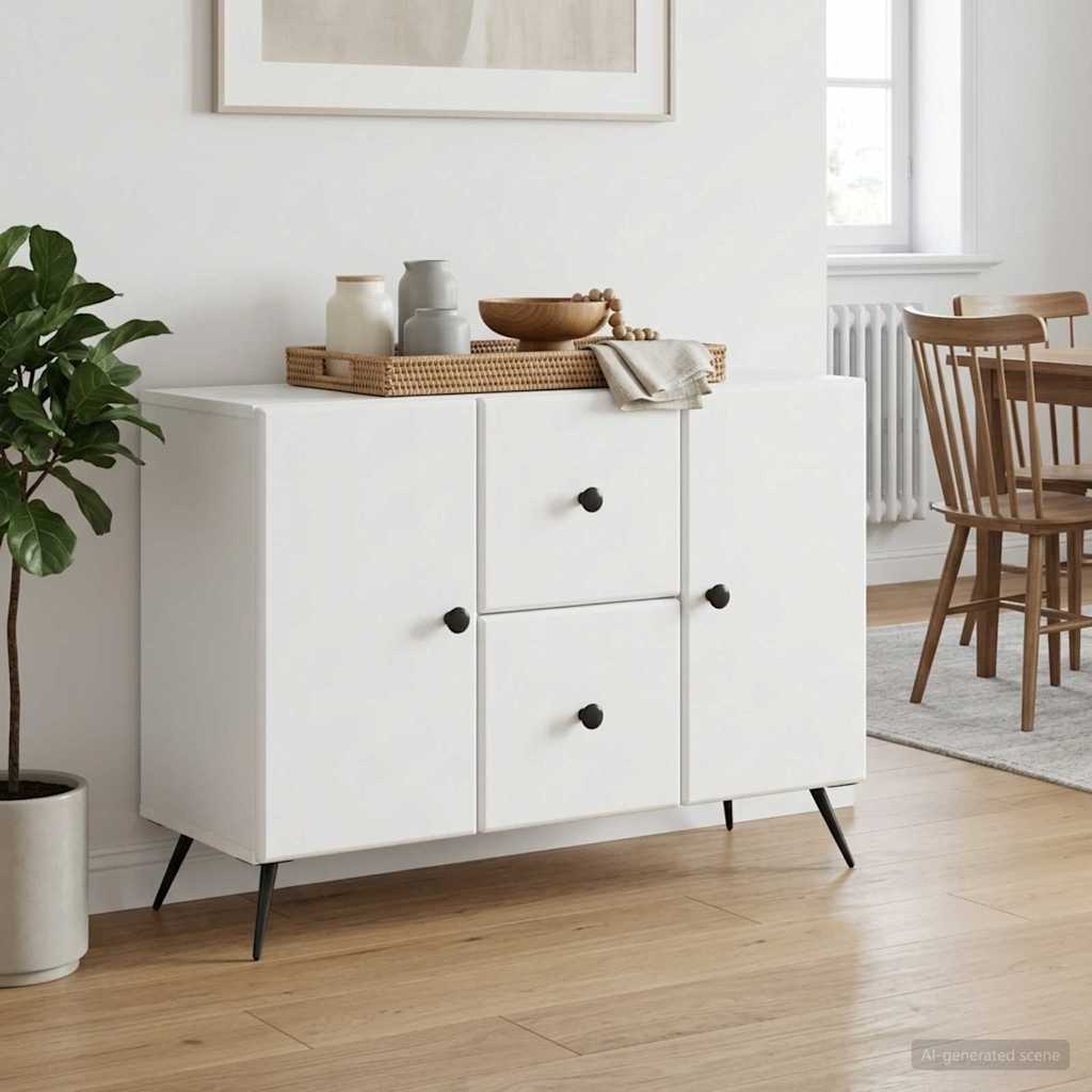 Sideboard Weiß 89 x 34,5 x 60 cm Holzwerkstoff
