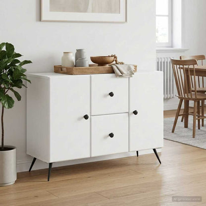Sideboard Weiß 89 x 34,5 x 60 cm Holzwerkstoff