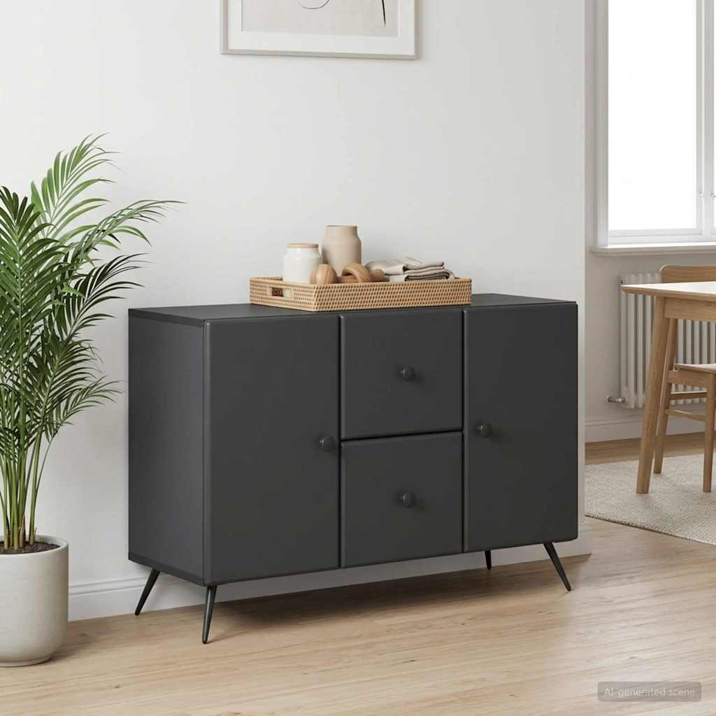 Sideboard Schwarz 89 x 34,5 x 60 cm Holzwerkstoff