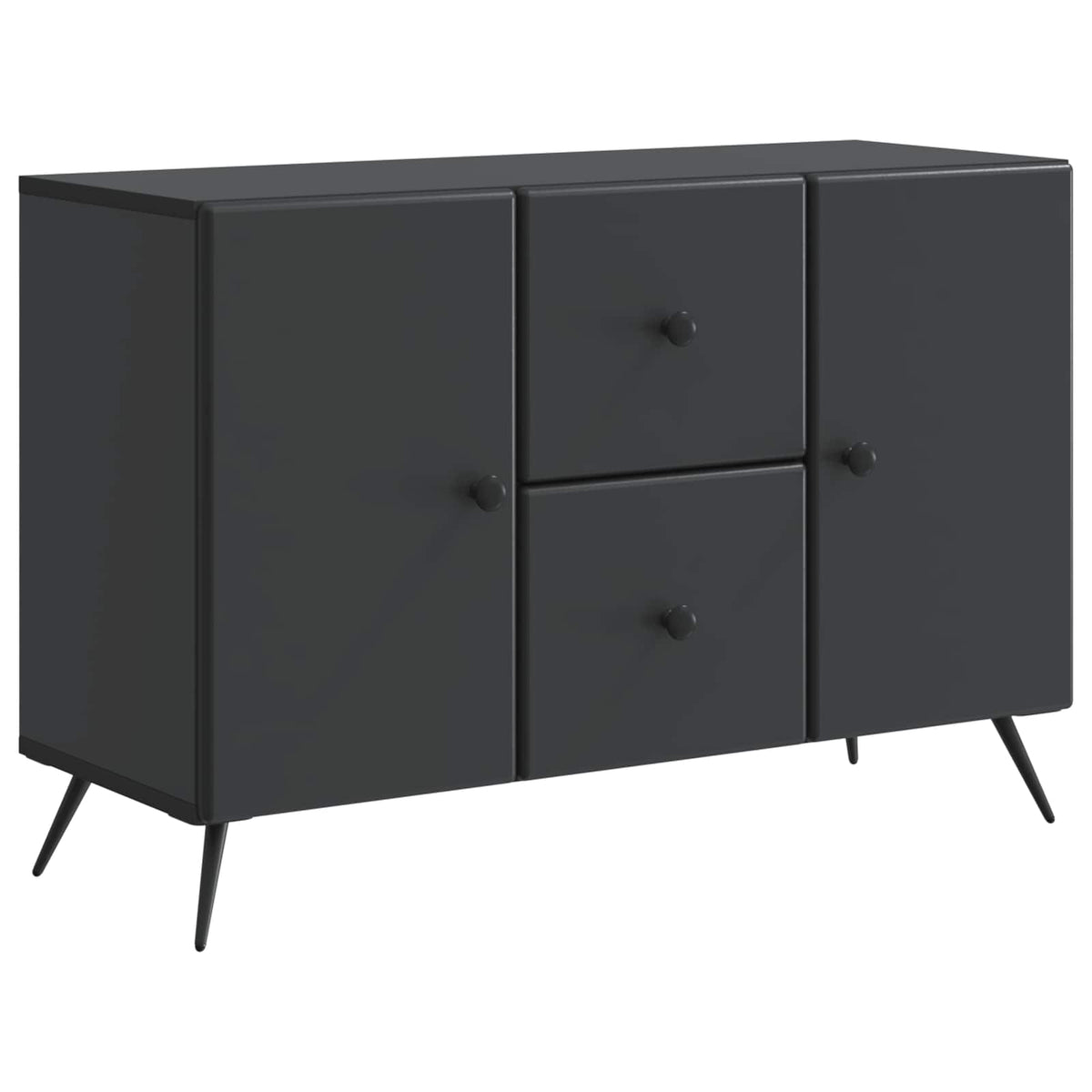 Sideboard Schwarz 89 x 34,5 x 60 cm Holzwerkstoff