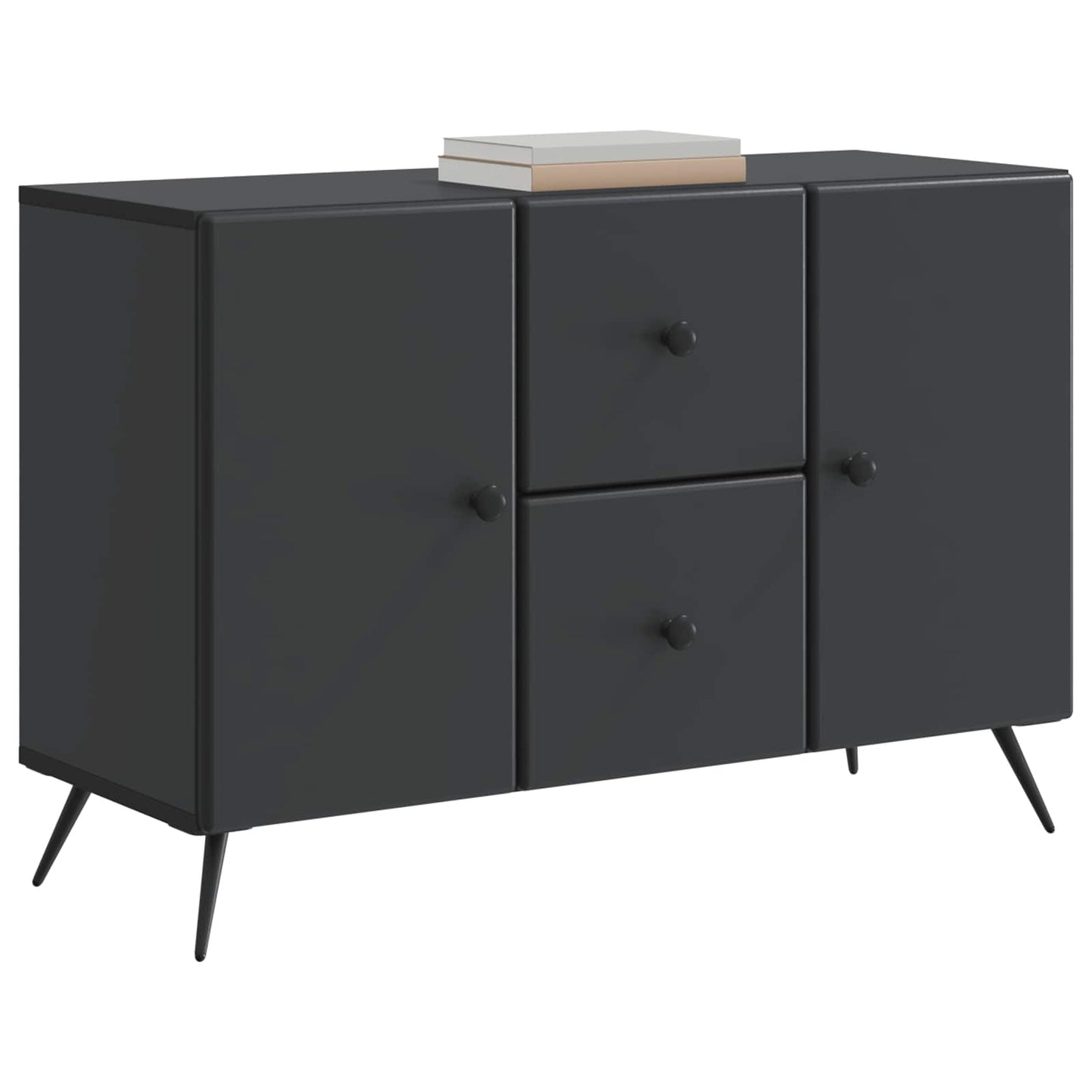Sideboard Schwarz 89 x 34,5 x 60 cm Holzwerkstoff