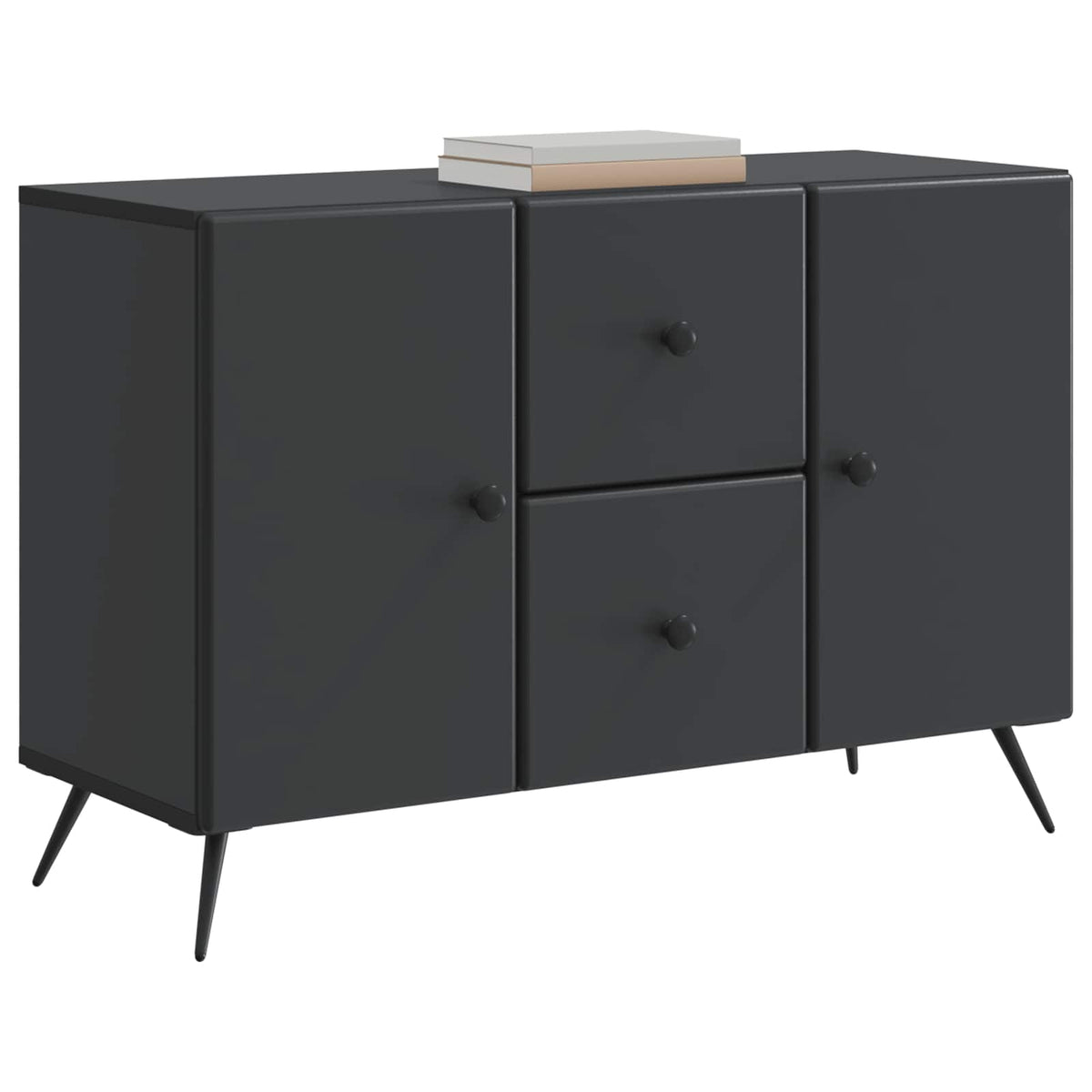 Sideboard Schwarz 89 x 34,5 x 60 cm Holzwerkstoff