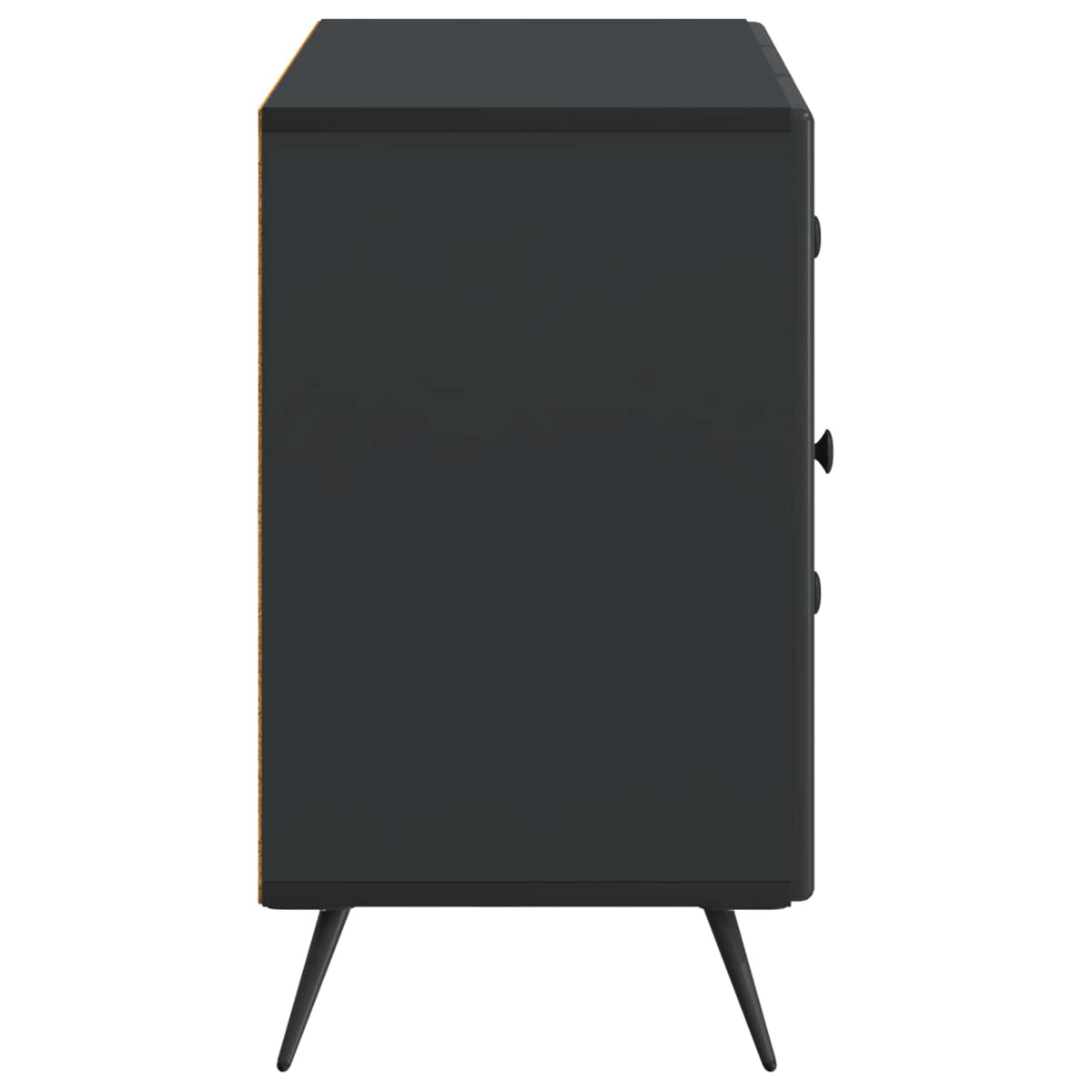 Sideboard Schwarz 89 x 34,5 x 60 cm Holzwerkstoff