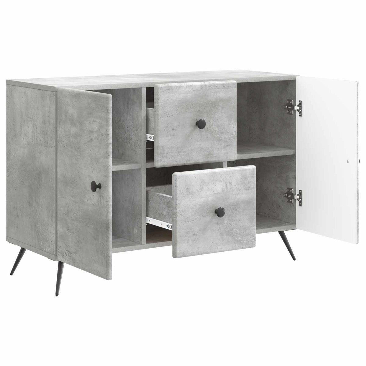 Sideboard Betongrau 89 x 34,5 x 60 cm Holzwerkstoff