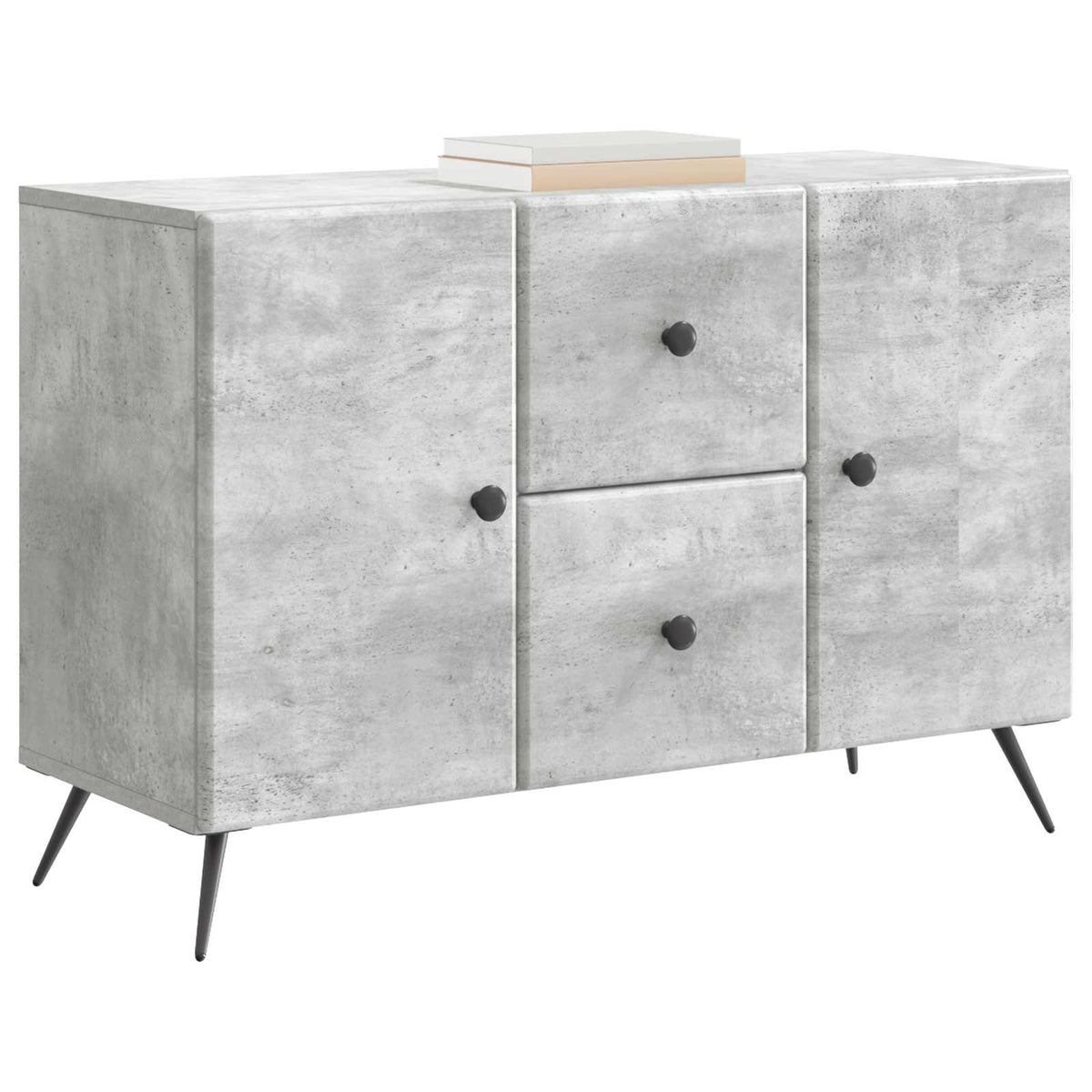 Sideboard Betongrau 89 x 34,5 x 60 cm Holzwerkstoff