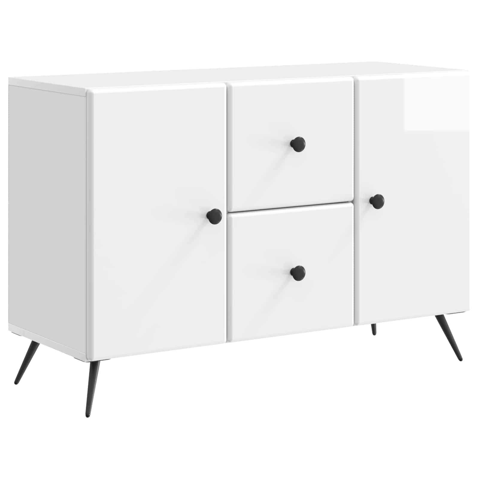 Sideboard Hochglanz Weiß 89 x 34,5 x 60 cm Holzwerkstoff