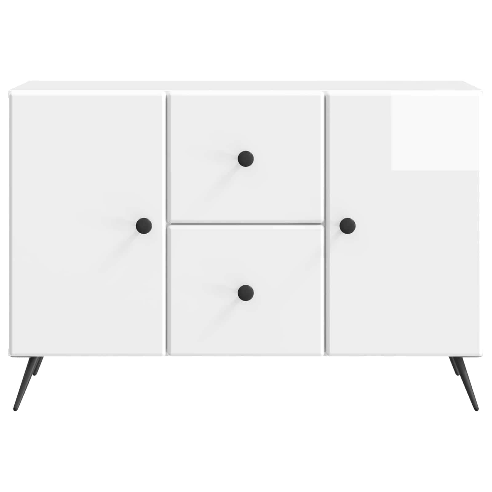 Sideboard Hochglanz Weiß 89 x 34,5 x 60 cm Holzwerkstoff