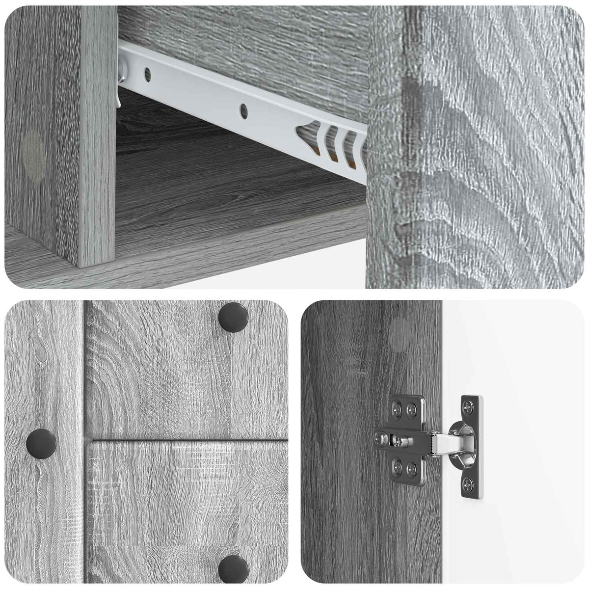 Sideboard Graues Sonoma 89 x 34,5 x 60 cm Holzwerkstoff
