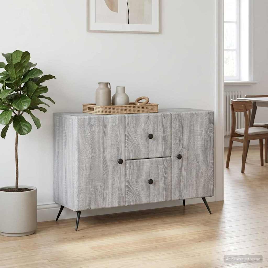 Sideboard Graues Sonoma 89 x 34,5 x 60 cm Holzwerkstoff