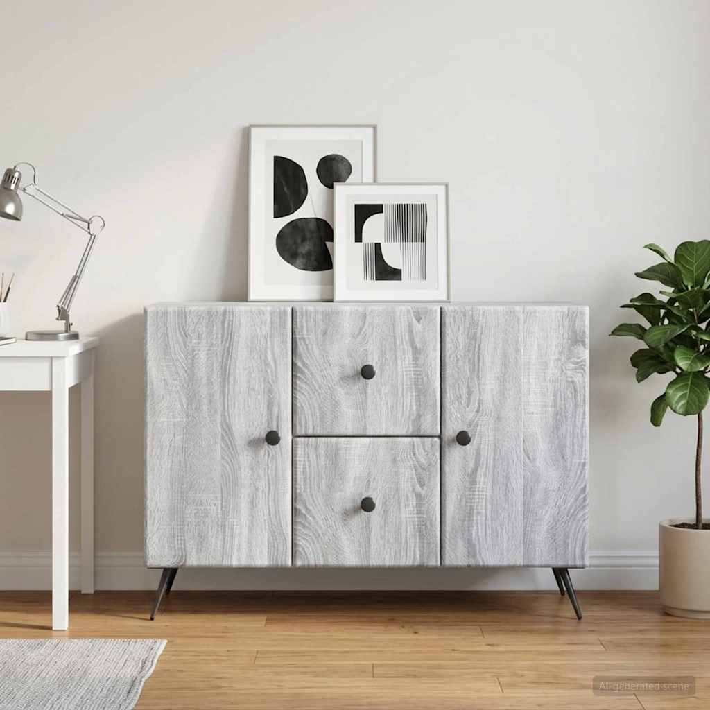 Sideboard Graues Sonoma 89 x 34,5 x 60 cm Holzwerkstoff