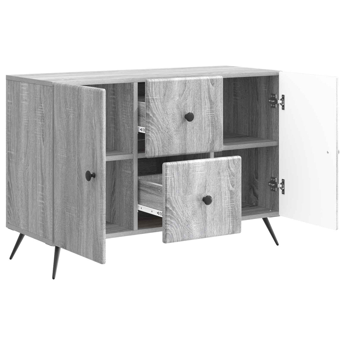 Sideboard Graues Sonoma 89 x 34,5 x 60 cm Holzwerkstoff