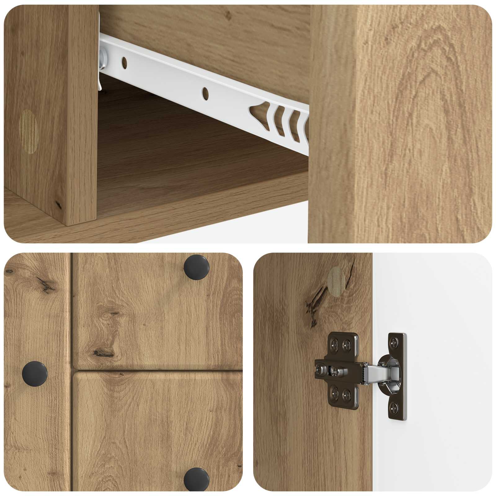 Sideboard Artisan-Eiche 89 x 34,5 x 60 cm Holzwerkstoff