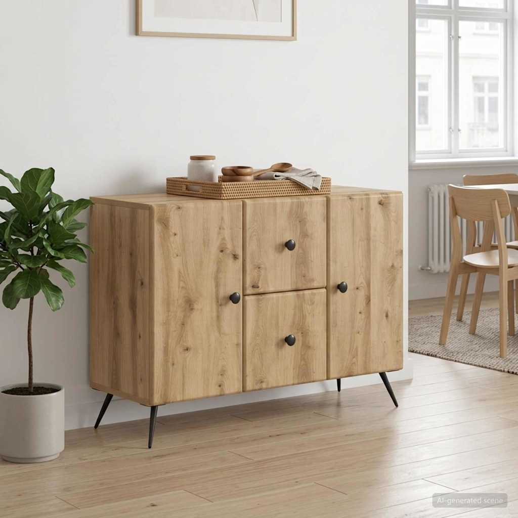 Sideboard Artisan-Eiche 89 x 34,5 x 60 cm Holzwerkstoff