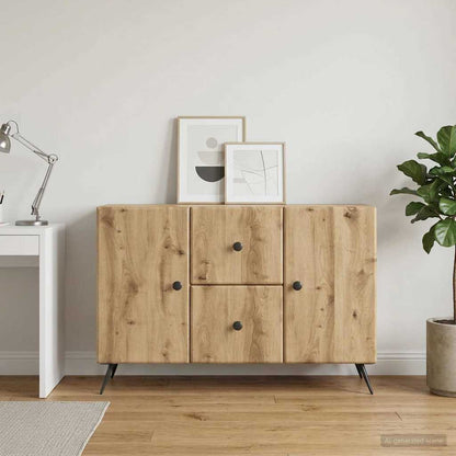 Sideboard Artisan-Eiche 89 x 34,5 x 60 cm Holzwerkstoff