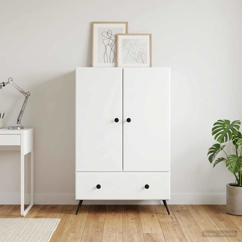 Sideboard Weiß 66 x 34,5 x 95 cm Holzwerkstoff