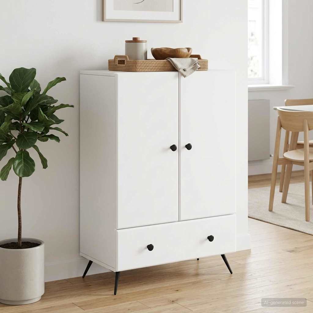 Sideboard Weiß 66 x 34,5 x 95 cm Holzwerkstoff