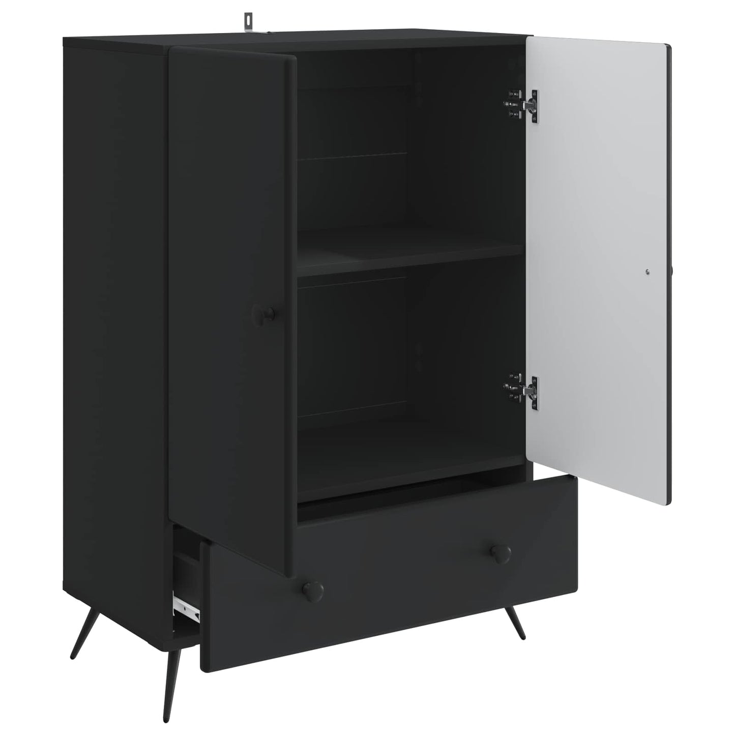 Sideboard Schwarz 66 x 34,5 x 95 cm Holzwerkstoff