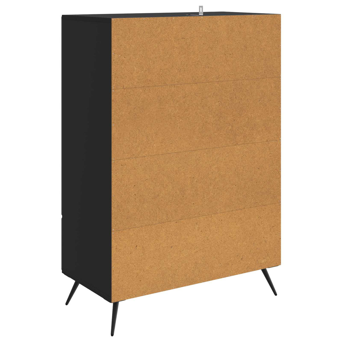 Sideboard Schwarz 66 x 34,5 x 95 cm Holzwerkstoff
