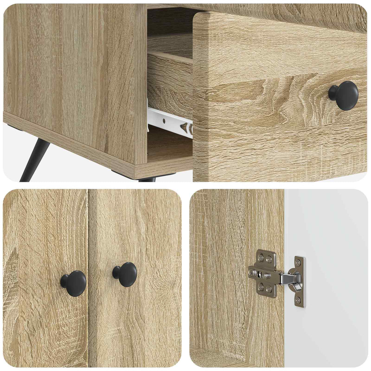 Sideboard Sonoma-Eiche 66 x 34,5 x 95 cm Holzwerkstoff