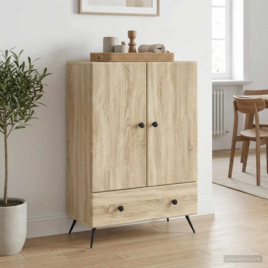 Sideboard Sonoma-Eiche 66 x 34,5 x 95 cm Holzwerkstoff