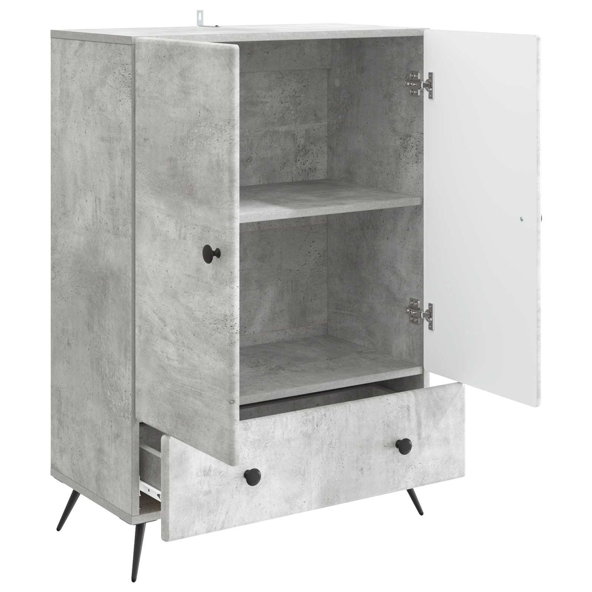 Sideboard Betongrau 66 x 34,5 x 95 cm Holzwerkstoff