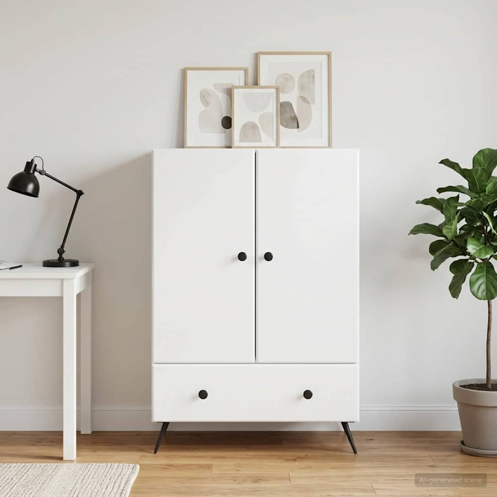 Sideboard Hochglanz Weiß 66 x 34,5 x 95 cm Holzwerkstoff
