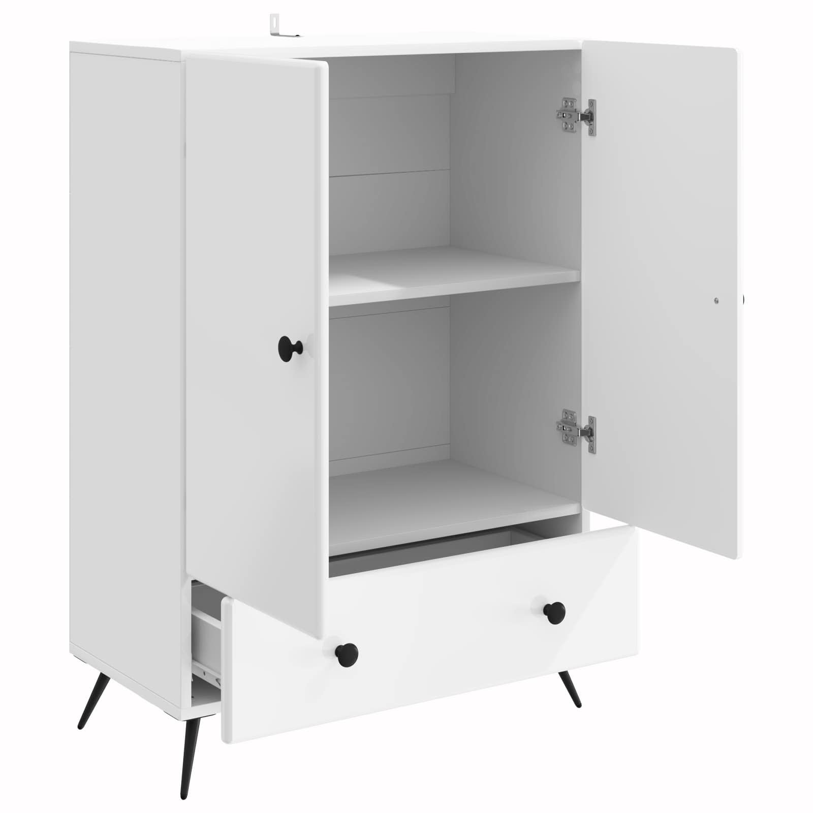 Sideboard Hochglanz Weiß 66 x 34,5 x 95 cm Holzwerkstoff