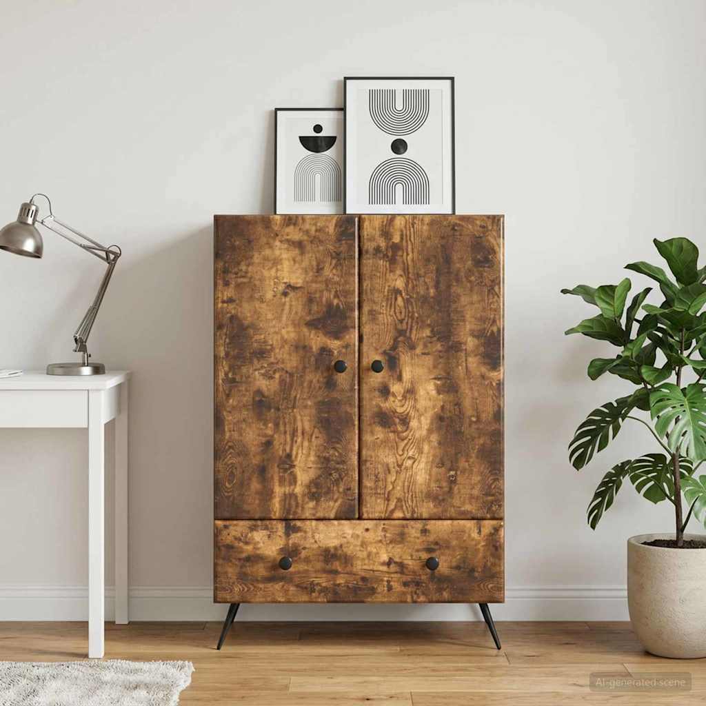 Sideboard Räuchereiche 66 x 34,5 x 95 cm Holzwerkstoff