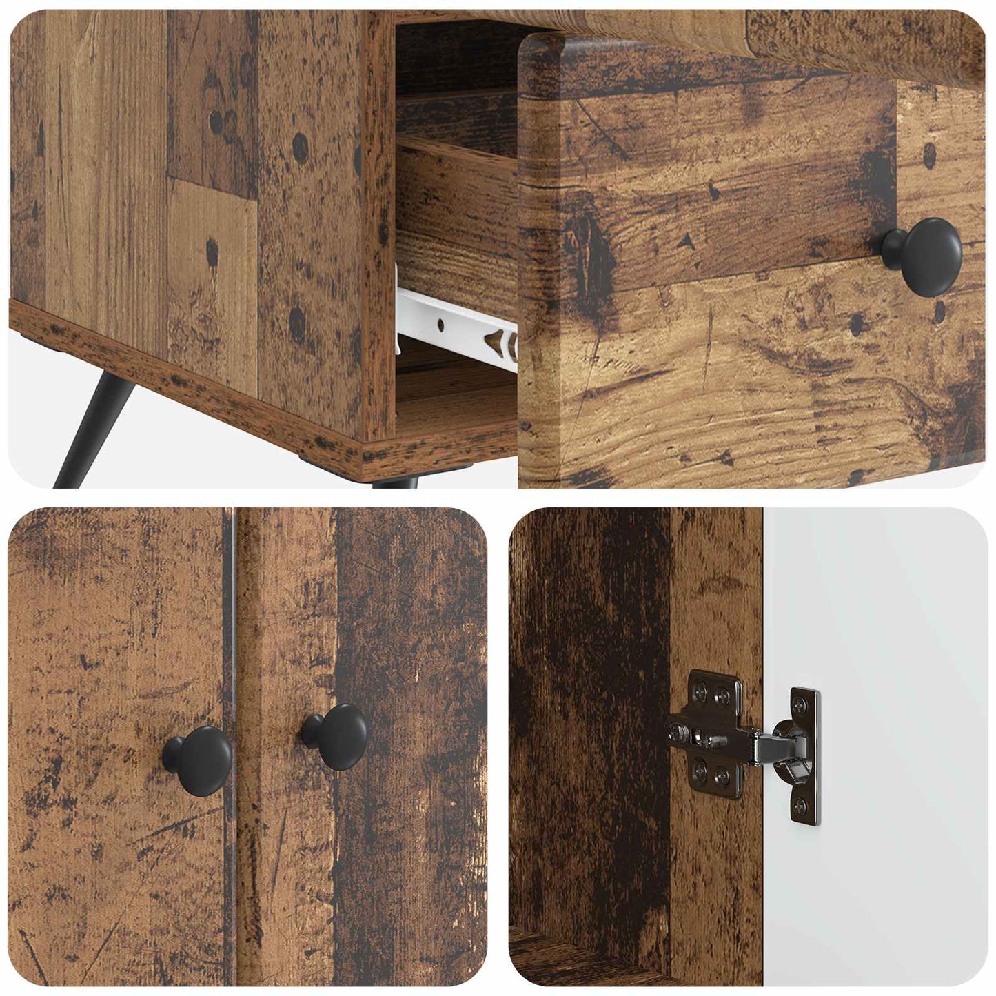 Sideboard Altholz 66 x 34,5 x 95 cm Holzwerkstoff