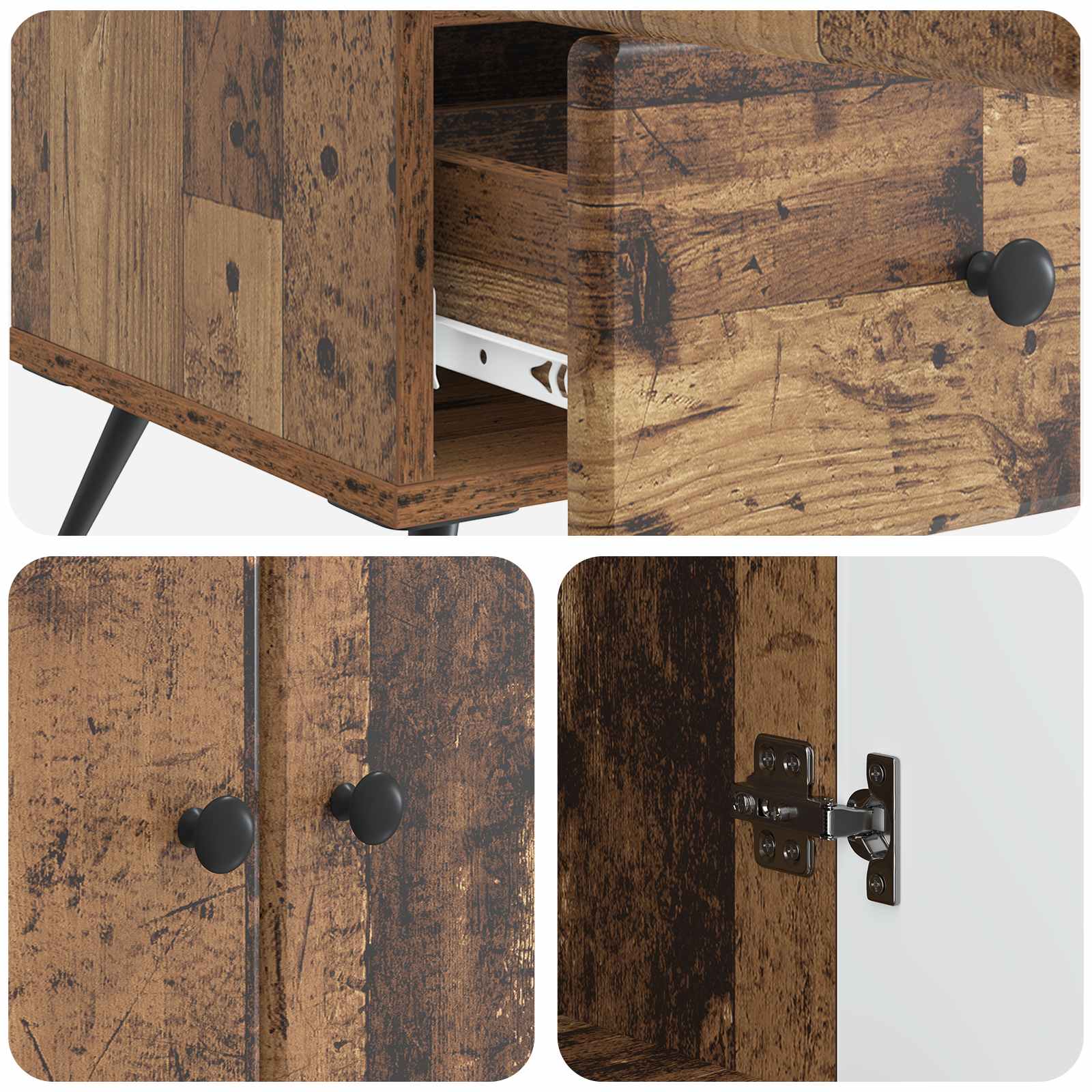 Sideboard Altholz 66 x 34,5 x 95 cm Holzwerkstoff
