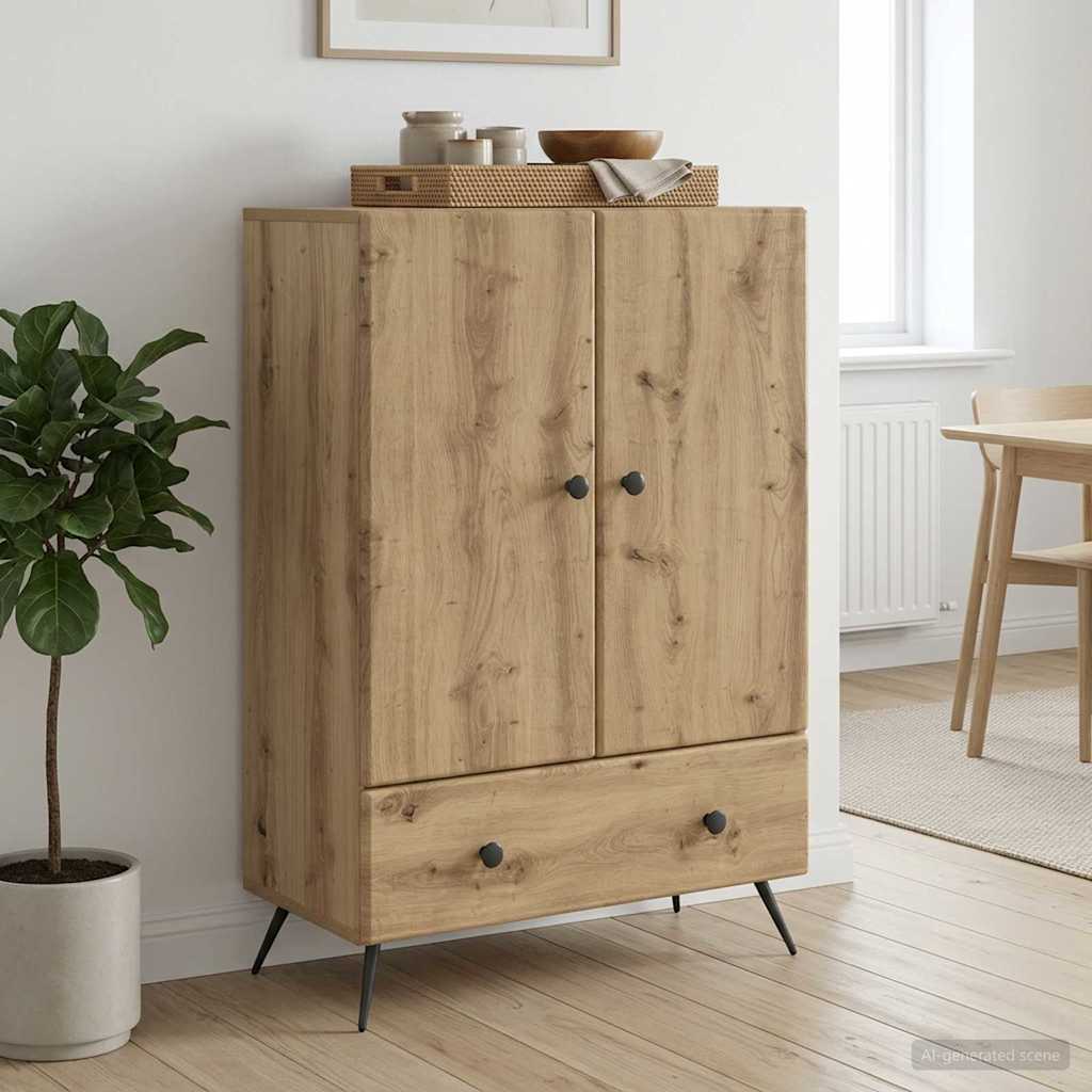 Sideboard Artisan-Eiche 66 x 34,5 x 95 cm Holzwerkstoff