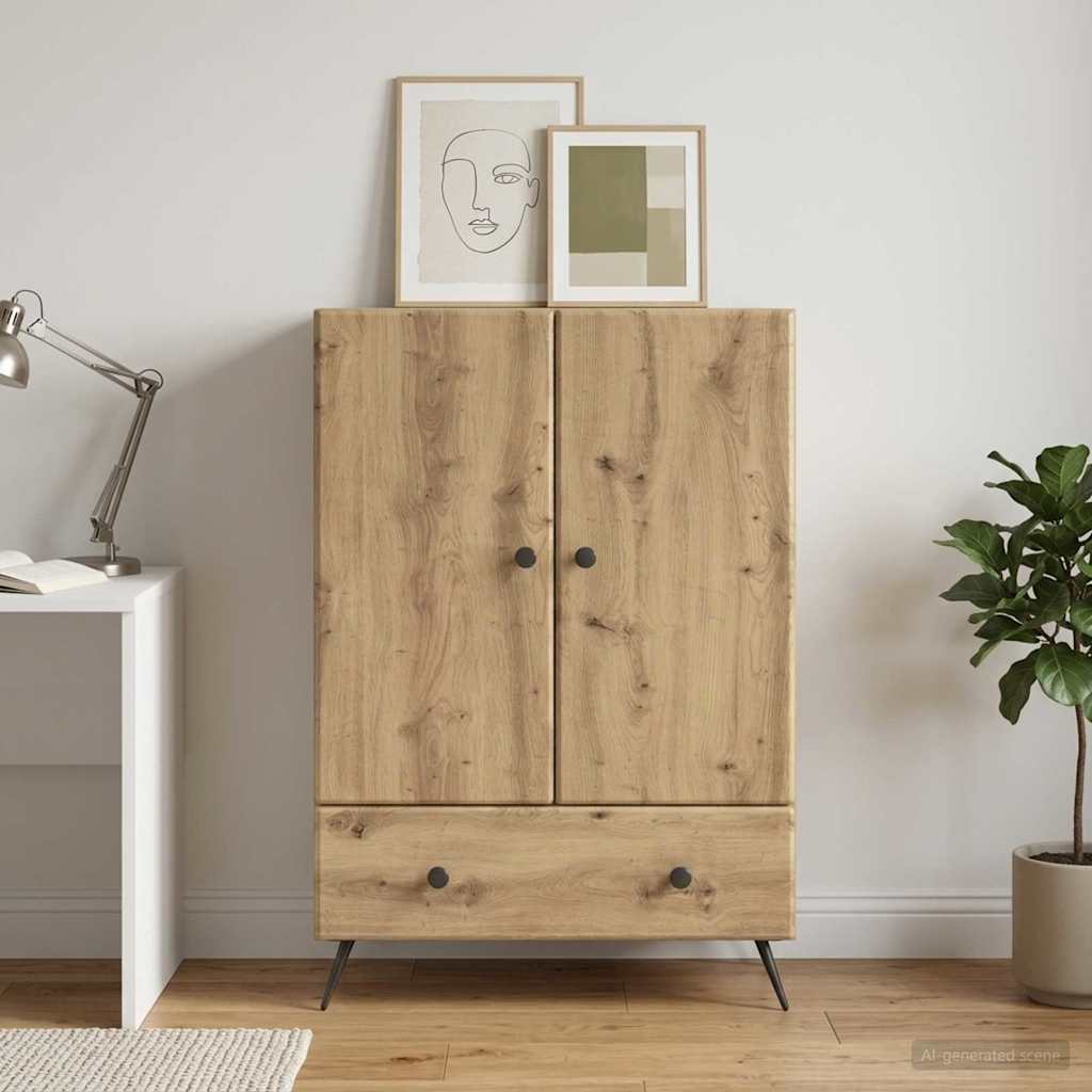 Sideboard Artisan-Eiche 66 x 34,5 x 95 cm Holzwerkstoff
