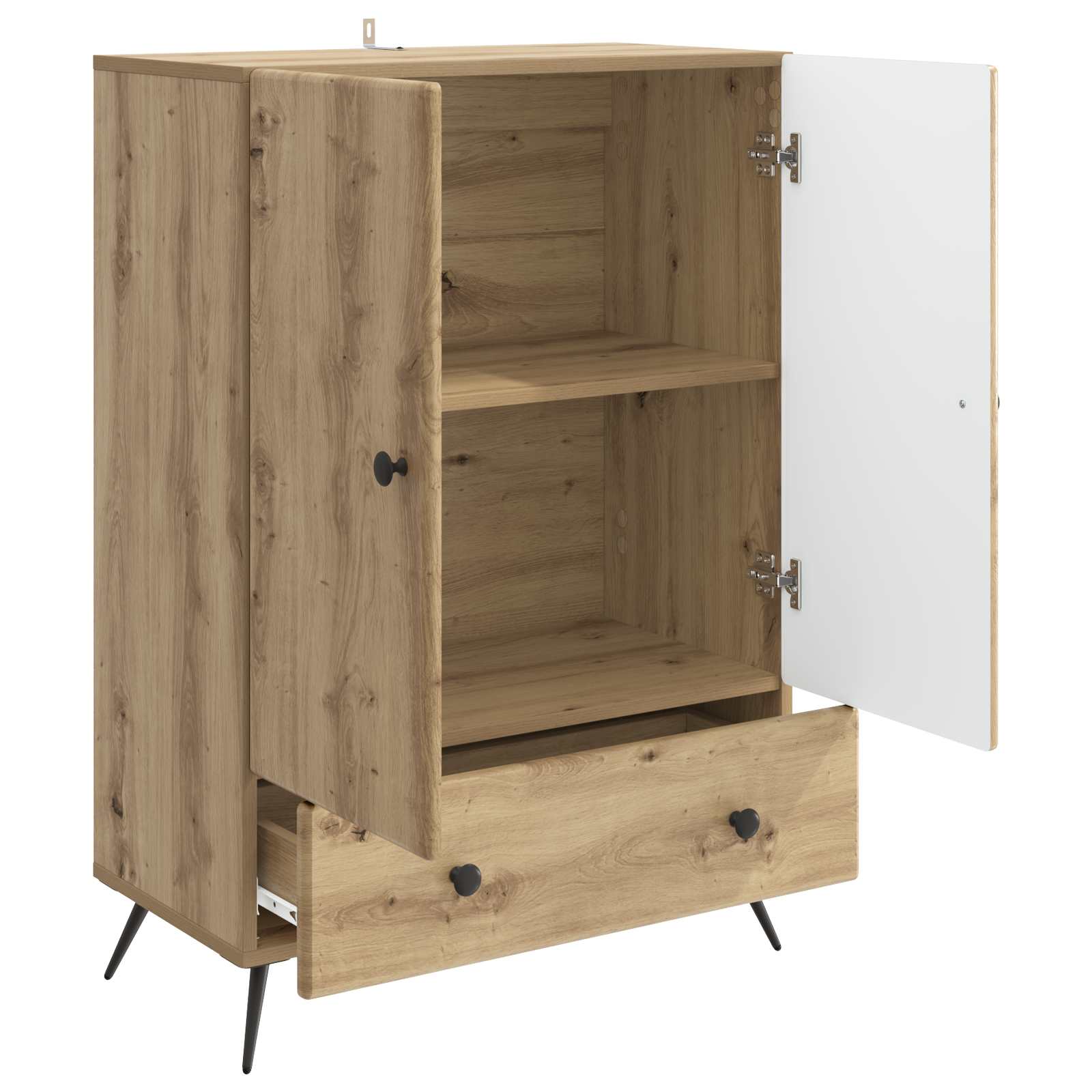 Sideboard Artisan-Eiche 66 x 34,5 x 95 cm Holzwerkstoff