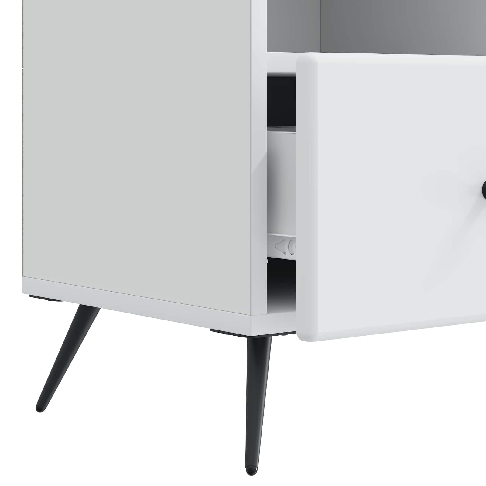 TV-Schränk mit Schubladen Weiß 102 x 34,5 x 50 cm Holzwerkstoff