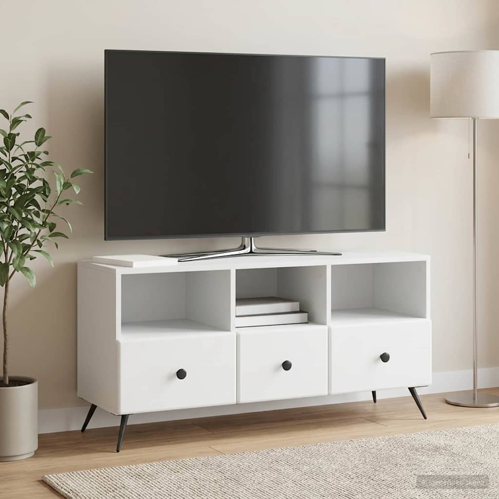 TV-Schränk mit Schubladen Weiß 102 x 34,5 x 50 cm Holzwerkstoff