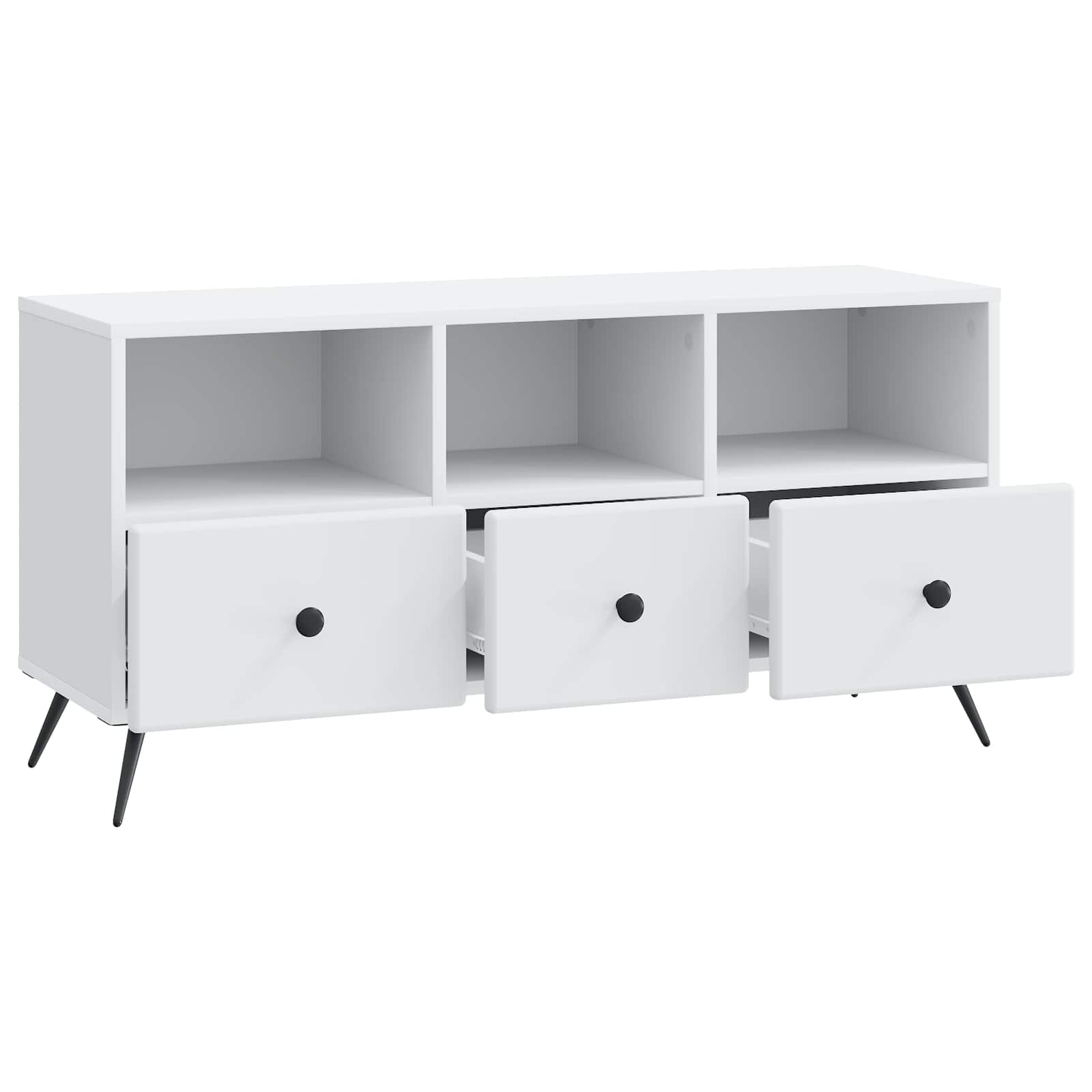 TV-Schränk mit Schubladen Weiß 102 x 34,5 x 50 cm Holzwerkstoff