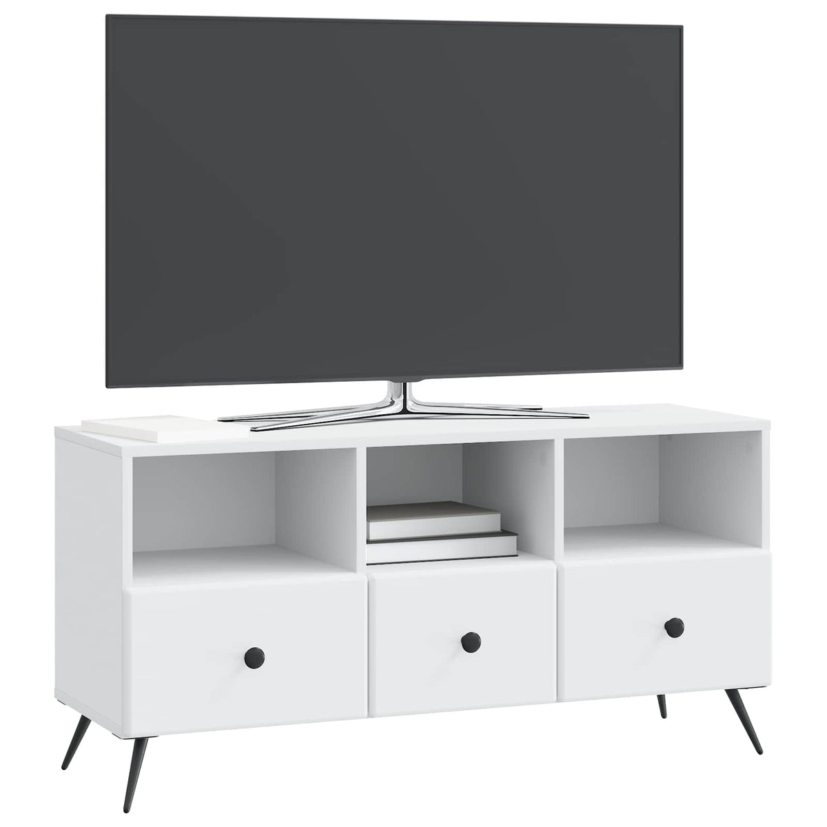 TV-Schränk mit Schubladen Weiß 102 x 34,5 x 50 cm Holzwerkstoff