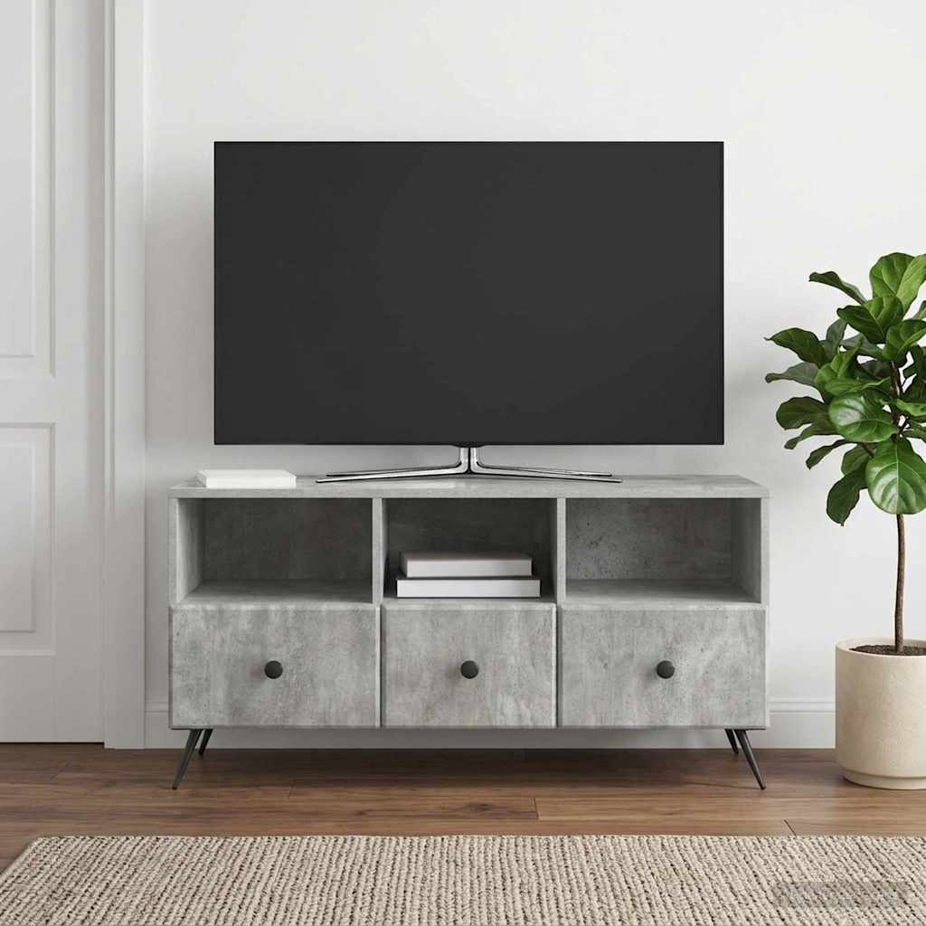 TV-Schränk Betongrau 102 x 34,5 x 50 cm Holzwerkstoff