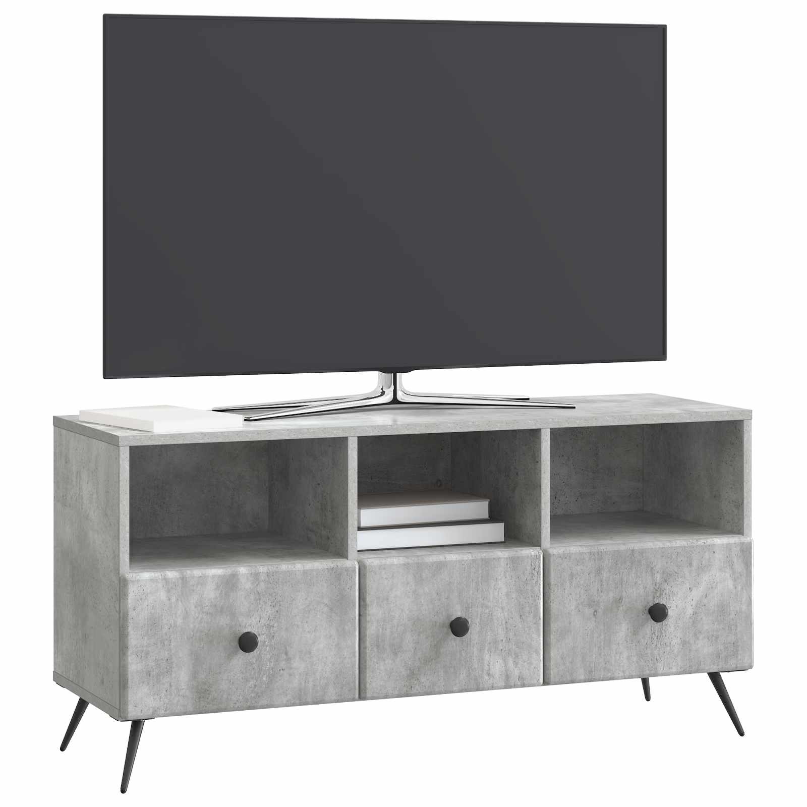 TV-Schränk Betongrau 102 x 34,5 x 50 cm Holzwerkstoff
