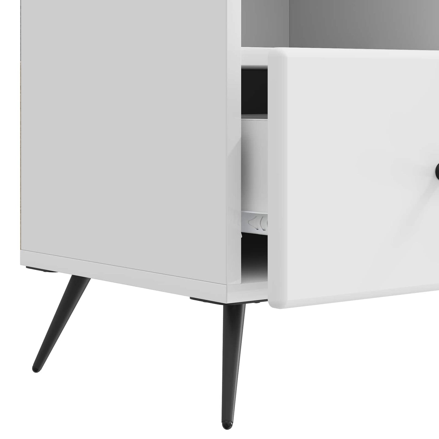 TV-Schränk Hochglanz Weiß 102 x 34,5 x 50 cm Holzwerkstoff