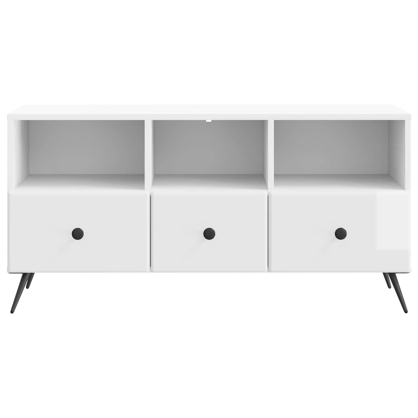 TV-Schränk Hochglanz Weiß 102 x 34,5 x 50 cm Holzwerkstoff