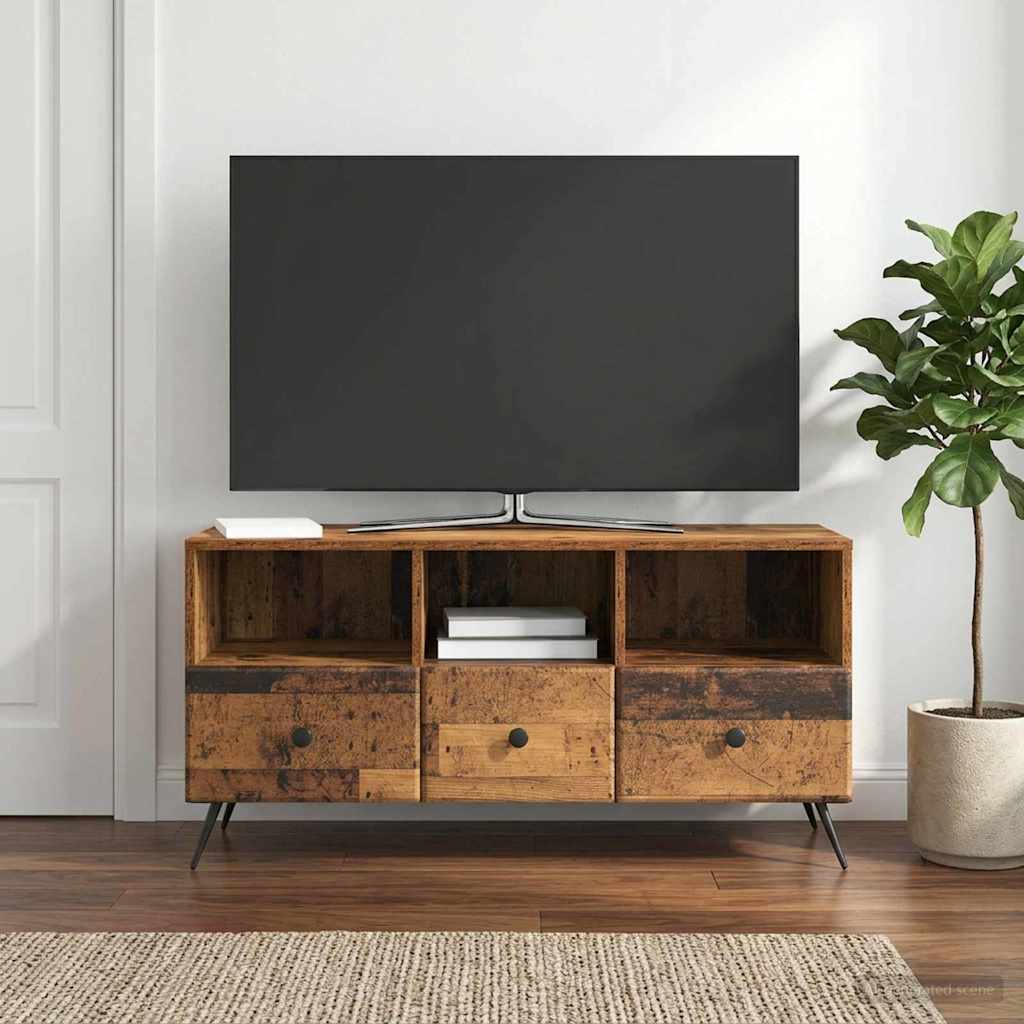 TV-Schränk Altholz 102 x 34,5 x 50 cm Holzwerkstoff