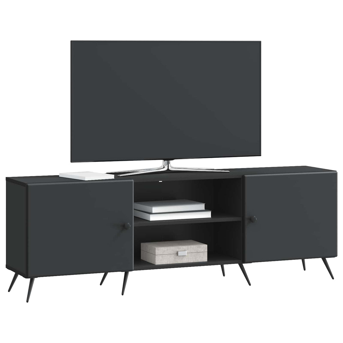 TV-Schränk 150 x 31 x 50 cm Schwarz Holzwerkstoff