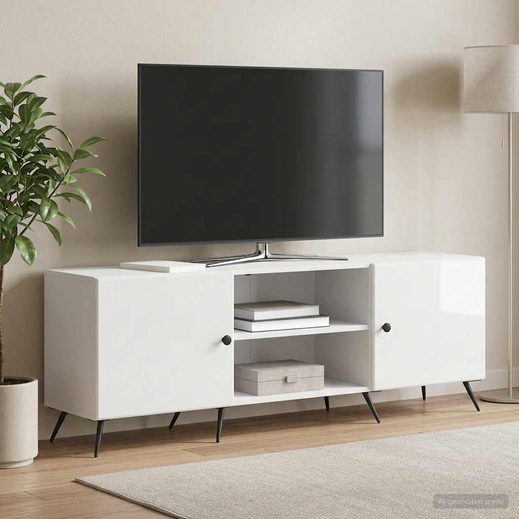 TV-Schränk 150 x 31 x 50 cm Hochglanz Weiß Holzwerkstoff