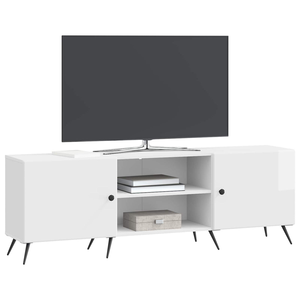 TV-Schränk 150 x 31 x 50 cm Hochglanz Weiß Holzwerkstoff
